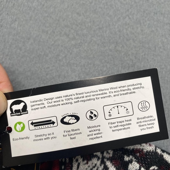 Icelandic Design Sweater Womens Large Black Fair Isle Full Zip Mock Neck Ski - Picture 6 of 11